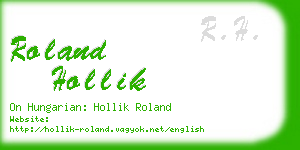 roland hollik business card